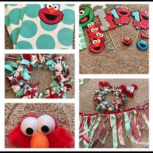 Sesame Street Elmo 1st Birthday party set